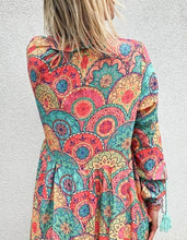 Load image into Gallery viewer, Sexy V-neck long-sleeved print swing dress