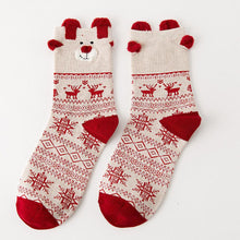 Load image into Gallery viewer, 3 Pairs Christmas Winter Warm Deer Elk Xmas Socks Gifts