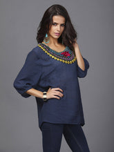 Load image into Gallery viewer, Unique Bohemia Half Sleeve Embroidery Blouse Tops
