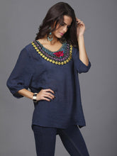 Load image into Gallery viewer, Unique Bohemia Half Sleeve Embroidery Blouse Tops