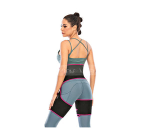Back-to-back Fitness Leggings with A Set of Sports Straps Waist-to-hip Straps