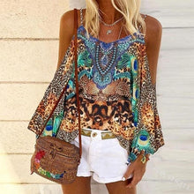 Load image into Gallery viewer, Retro Ethnic Vest Color Loose Blouse