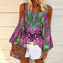 Load image into Gallery viewer, Retro Ethnic Vest Color Loose Blouse