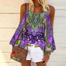 Load image into Gallery viewer, Retro Ethnic Vest Color Loose Blouse