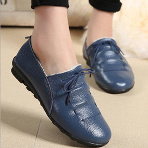 Folds Fur Lining Slip On Lazy Flat Shoes