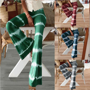 women's horn dyed print sports home casual pants