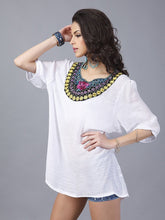 Load image into Gallery viewer, Unique Bohemia Half Sleeve Embroidery Blouse Tops