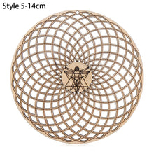 Load image into Gallery viewer, 1PC Flower of Life Shape Wooden Wall Sign Laser Cut Non-slip Coaster Set Wood Placemats Table Mat Round Cup Pad Art Home Decor