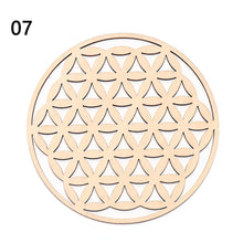 Load image into Gallery viewer, 1PC Flower of Life Shape Wooden Wall Sign Laser Cut Non-slip Coaster Set Wood Placemats Table Mat Round Cup Pad Art Home Decor