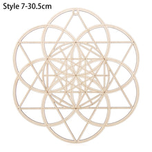 Load image into Gallery viewer, 1PC Flower of Life Shape Wooden Wall Sign Laser Cut Non-slip Coaster Set Wood Placemats Table Mat Round Cup Pad Art Home Decor