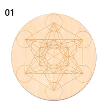 Load image into Gallery viewer, 1PC Flower of Life Shape Wooden Wall Sign Laser Cut Non-slip Coaster Set Wood Placemats Table Mat Round Cup Pad Art Home Decor