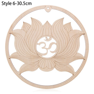 1PC Flower of Life Shape Wooden Wall Sign Laser Cut Non-slip Coaster Set Wood Placemats Table Mat Round Cup Pad Art Home Decor