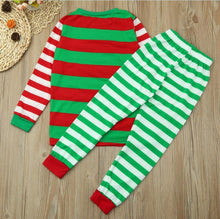 Load image into Gallery viewer, Family Christmas pajams stripe set Xmas family suit