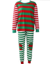 Load image into Gallery viewer, Family Christmas pajams stripe set Xmas family suit