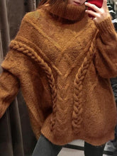 Load image into Gallery viewer, Casual Loose Turtleneck Solid Color Pullover Sweater Jumper