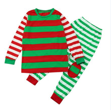 Load image into Gallery viewer, Family Christmas pajams stripe set Xmas family suit