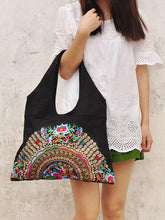Load image into Gallery viewer, Ethnic Style Simple Embroidery Zipper Shoulder Bag