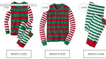 Load image into Gallery viewer, Family Christmas pajams stripe set Xmas family suit