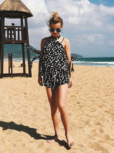 Load image into Gallery viewer, Sexy Bohemia Vacacion Halterneck Polka Dot Backless Jumpsuit