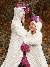 Load image into Gallery viewer, Autumn And Winter Cartoon Children Unicorn One-Piece Cap Cloak