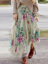 Load image into Gallery viewer, Boho Floral Summer Chiffon Beach Skirts