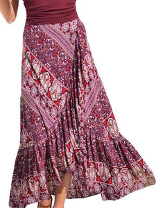 Bohemia Print Beach Skirt For Women