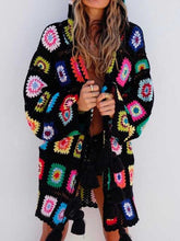Load image into Gallery viewer, Handmade Hollow Tassel Hooded Sweater Cardigan