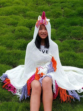 Load image into Gallery viewer, Autumn And Winter Cartoon Children Unicorn One-Piece Cap Cloak