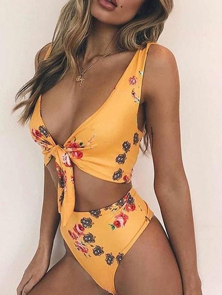 2018 New Sexy Printed Swimwear Beach Bikini