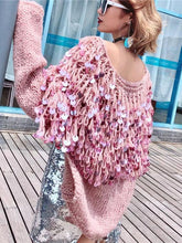 Load image into Gallery viewer, Autumn Winter Tassel Long Sleeve Knit Cardigan Tops