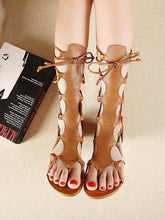 Load image into Gallery viewer, Cross Strap Thong Flat Heel Sandals For Women