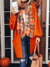 Load image into Gallery viewer, Casual Solid Color Knitted Cardigan Sweater