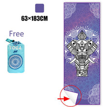 Load image into Gallery viewer, Sports Fitness Yoga Mat Spread Towel Silicone Anti-slip Printing Pad Portable Folding Widened Spread Towel Easy Take