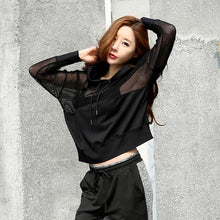 Load image into Gallery viewer, 2 Colors Sport Suit Yoga Top Quick-dry Running Shirt Gym Clothes Hooded Sport Shirt Fitness Breathable Sportswear Women Suit 30