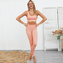 Load image into Gallery viewer, 2 Piece Set Workout Clothes for Women Sports Bra and Leggings Set Sports Wear for Women Gym Clothing Athletic Yoga Set