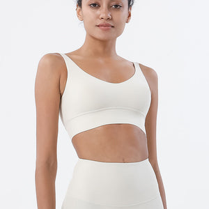 Deep V Beauty Back Sports Underwear Shockproof Gathering Yoga Bra Fitness Vest