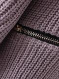 Load image into Gallery viewer, Solid Color V-neck Split Joint Zipper Sweater