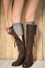 Load image into Gallery viewer, Boot cuff thick short-sleeved thick thick bamboo knit wool yarn socks - 6