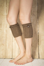 Load image into Gallery viewer, Boot cuff thick short-sleeved thick thick bamboo knit wool yarn socks - 6