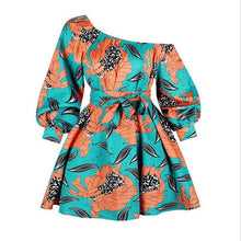 Load image into Gallery viewer, Hot sale sexy africdresses for women african print clothing one shoulder dress
