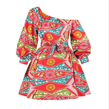 Load image into Gallery viewer, Hot sale sexy africdresses for women african print clothing one shoulder dress