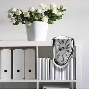 Novel Surreal Melting Distorted Wall Clocks Surrealist Salvador Dali Style Wall Watch Decoration Gift Home Garden