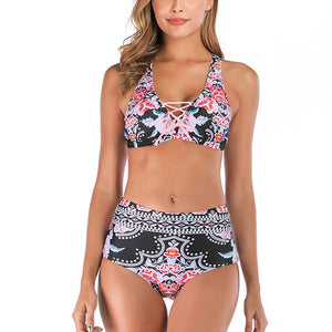 New Sexy Bikini Set Women Sunflower Two Pieces Swimwear