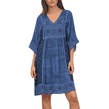 Load image into Gallery viewer, Women Summer Dress Boho Style Floral Print Chiffon Beach Mini Dress