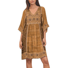 Load image into Gallery viewer, Women Summer Dress Boho Style Floral Print Chiffon Beach Mini Dress