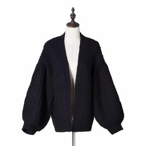 Women's Fashion Cardigans Thick Hand Knitted V-neck Open Stitch Sweaters Loose Oversized Sweater Winter Chic Boho Outerwear
