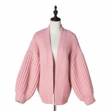 Load image into Gallery viewer, Women&#39;s Fashion Cardigans Thick Hand Knitted V-neck Open Stitch Sweaters Loose Oversized Sweater Winter Chic Boho Outerwear