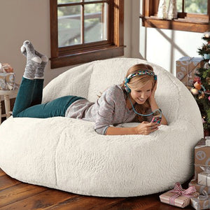 New Bean Bag Sofa Bed Pouf COVER No Filling Stuffed Giant Beanbag Ottoman Relax Lounge Chair Tatami Futon Floor Seat Cover