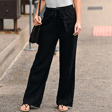 Load image into Gallery viewer, Women Pants Fashion Linen Cotton Solid Elastic Waist Trousers Female Plus Size Ankle-length Trousers Summer Casual Pants