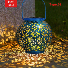 Load image into Gallery viewer, Waterproof Solar Lamp Retro Hollow Lantern Light Art Decorative Solar garden light Solar LED Light for Courtyard Landscape
